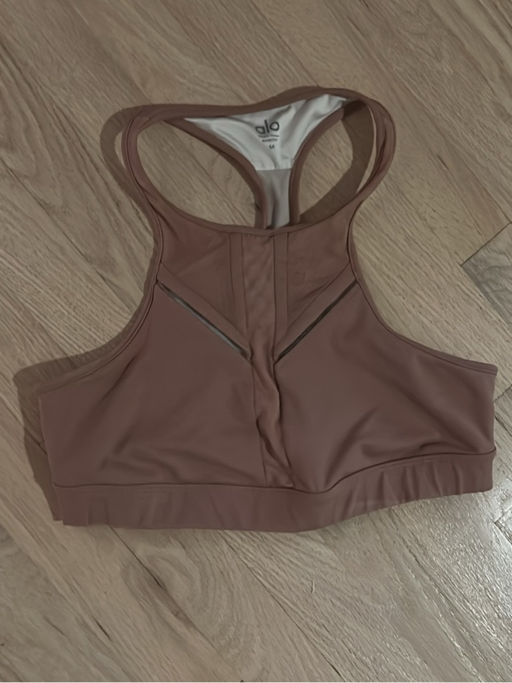 Bundle ALO Yoga Mauve High-Neck Racerback Sports Bra size medium